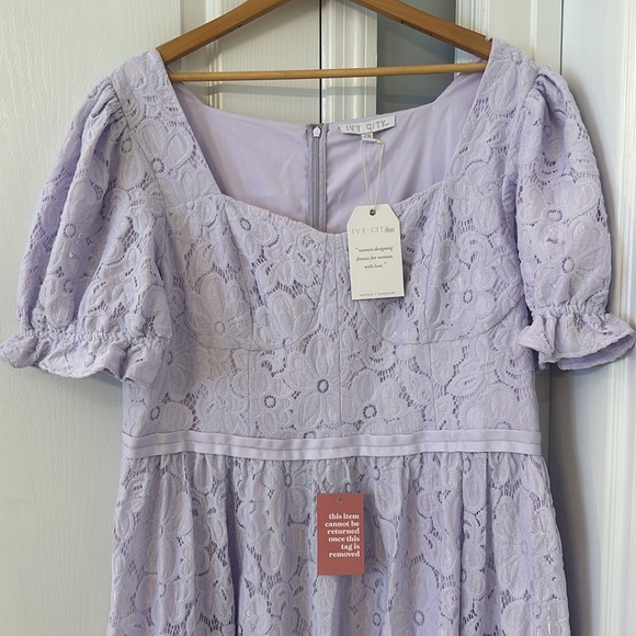 NWT Ivy City Co Lilac Lace Ballerina Dress - Picture 7 of 12